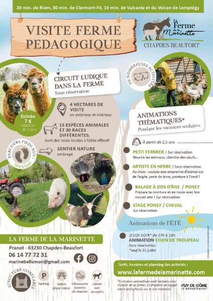 Visite ferme pédagogique